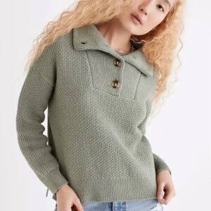 Madewell Canby Button Mockneck Sweater